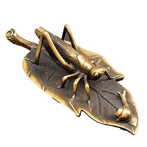 Statue de mante en cuivre pur pour une décoration de bureau raffinée