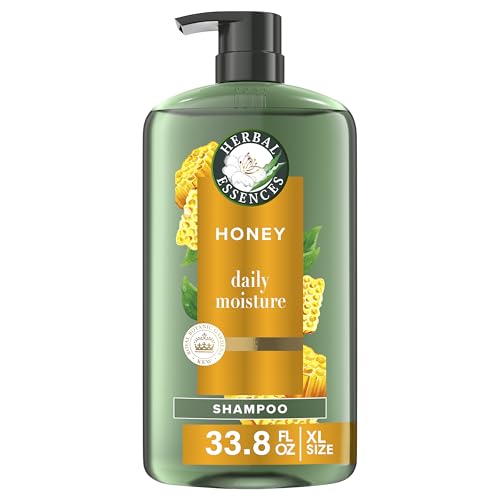 Herbal Essences Sulfate Free Shampoo with Honey for Daily Moisture, Nourishes Dry Hair, Moisturizing Shampoo with Certified Camellia Oil and Aloe Vera, Lightweight For All Hair Types, 33.8oz
