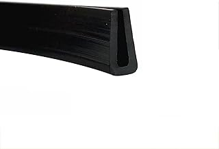 U-Seal Channel Edge Protector Sheet,U Channel Edge Trim Seal,U Rubber Channel 3.28Ft Black Flat Bottom Rubber Weather Stripping Insulation Edge Sealing Strip, for Window and Door Soundproofing,4x10mm