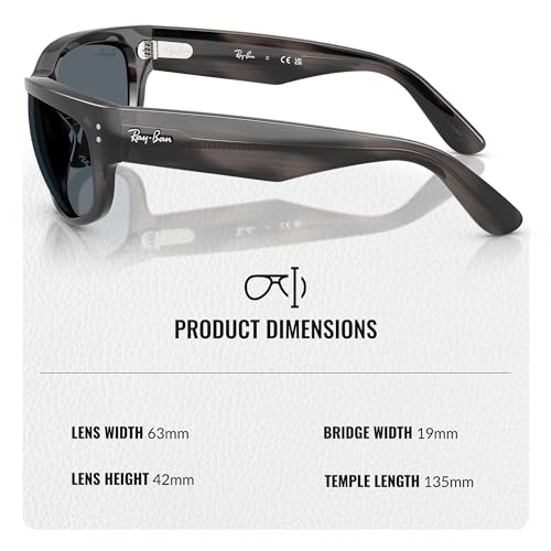 Image of Ray-Ban RB2289 MEGA BALORAMA Square-Round Shaped Sunglasses for Men & Women with Official RAYBAN Eyewear Kit