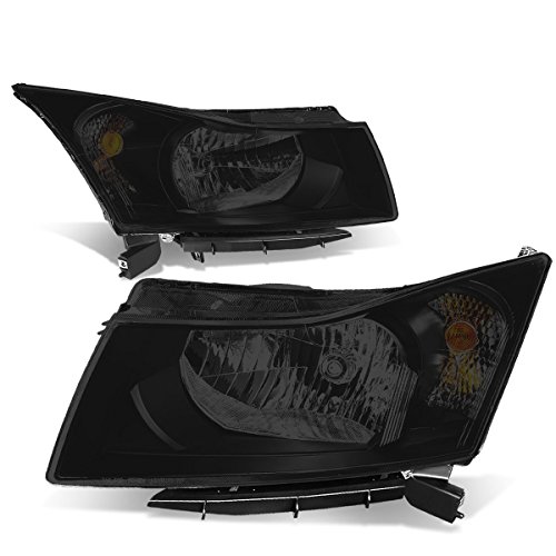 Promo Discount Up To 70% Off DNA Motoring HL-OH-005-SM-AM Smoke Lens Amber Headlights Replacement For 11-15 Cruze
