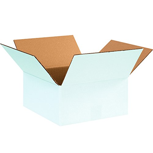 Image of Partners Brand P12126W Corrugated Boxes, 12 inchL x 12 inchW x 6 inchH, White (Pack of 25)