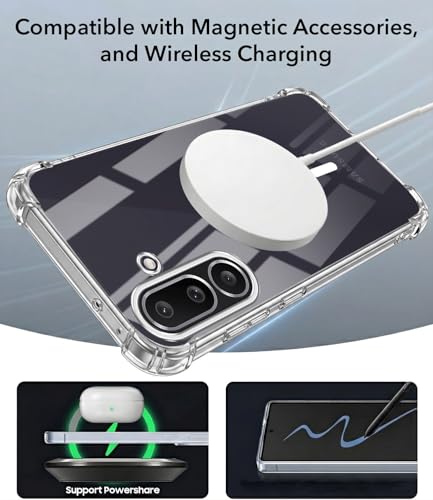 Image of Jkobi Shockproof Crystal-Clear Back Cover for Samsung Galaxy M56 | Samsung Galaxy F56 (Magsafe Wireless Support | Drop & Camera Protection | Hard Polycarbonate)