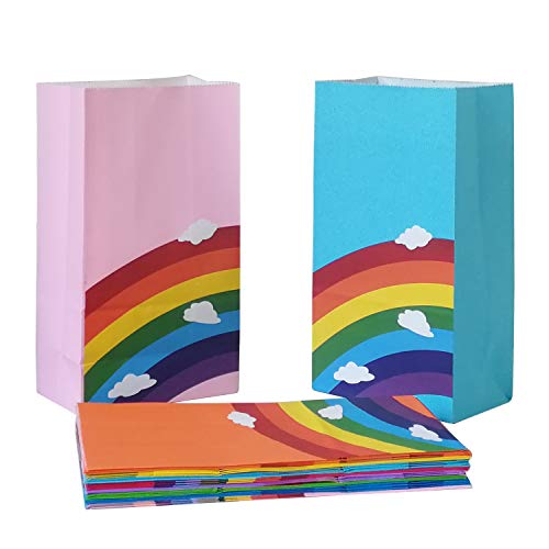 Future Life 24 Pcs Rainbow Party Favor Paper Bags thumb #2