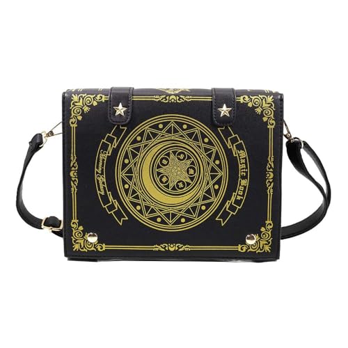 Nite closet Cute Gothic Book Purse Crossbody for Women Black Kawaii New Lolita Backpack