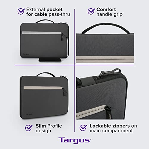Targus City Fusion Laptop Sleeve 13 To 14 Inch Laptop Case For Dell, Lenovo, Apple Macbook Or Chromebook, Laptop Cover With Handle, Water-Resistant Laptop Sleeve, Grey (Tbs571Gl) #TOP1