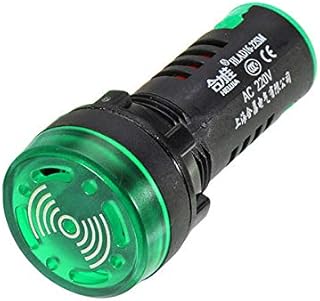 AC 220V 22mm Buzzer Lamp Indicator Light Signal Lamp Flash Buzzer Green