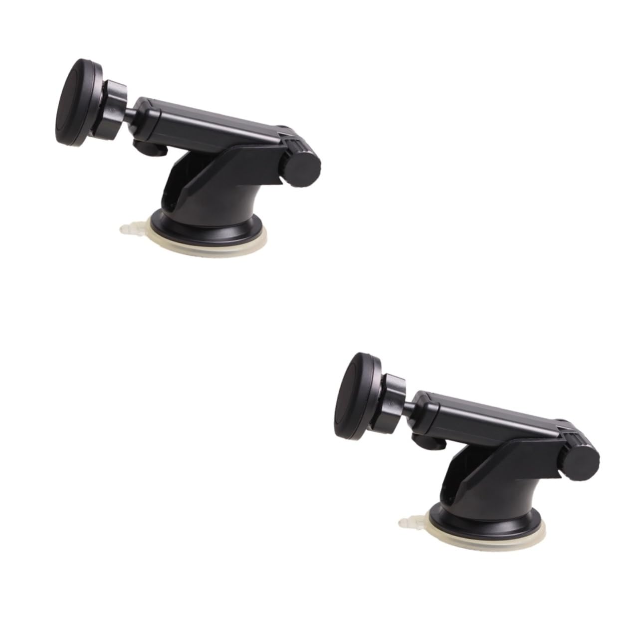 Mikikit 2pezzi Supporto Per Smartphone Da Auto Con Ventosa Magnetica Estensibile e Rotazione Compatibile Con Dashboard e Parabrezza Nero