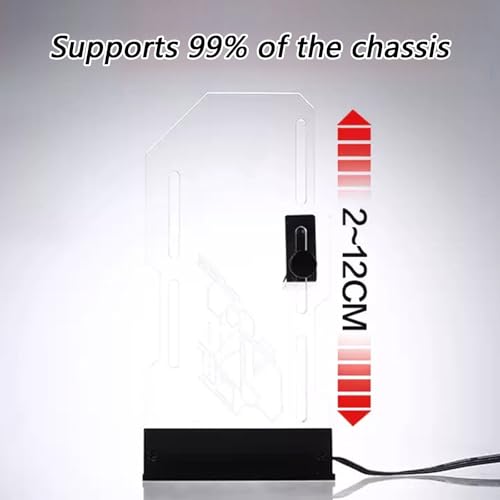 Soporte ajustable acrílico para GPU con iluminación ARGB miniatura 4