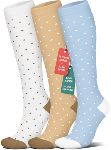 Image of 4 Pairs Compression Socks for Women Circulation-Best Support for Nurses,Running,Athletic,Travel