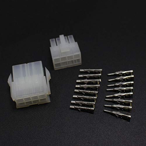 Set di 2 connettori terminali elettrici 5557 5559 a 10 pin da 4,2 mm, 2 connettori maschio e femmina a 5 poli.