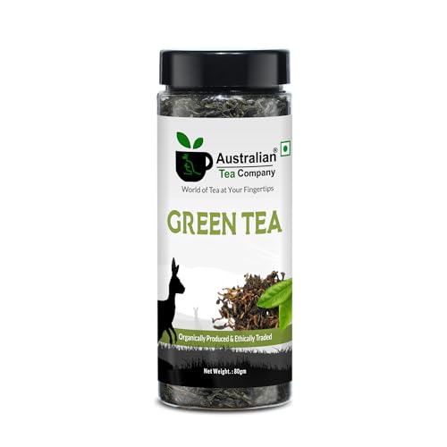 Australian Tea Company Green Tea Loose Leaf (40 Cups) - 80 Grams | Straight from The Himalayas | Brisk, Light, Bitterness and Fresh Whole Leaf Tea | Richer Taste and Flavoured | Sweet Lasting Flavour