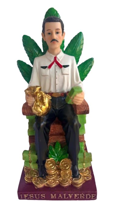 Figura de Resina Jesús Malverde 30 cm miniatura 4