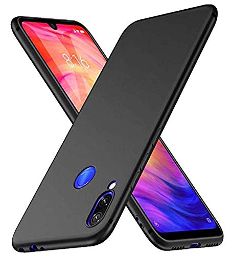 Image of JGD PRODUCTS Soft Silicone Ultra Slim Matte Velvet Feel Back Case Cover with Camera Protection Bump for Techno Spark Go Plus - Black