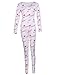 Produktbild N / D Frauen Langarm Sexy Button Pijamas Jumpsuit Nachtwäsche Long Playsuit Nachtwäsche Bodycon Stretch Trikot Strampler Pyjamas Overalls (White, XXL)