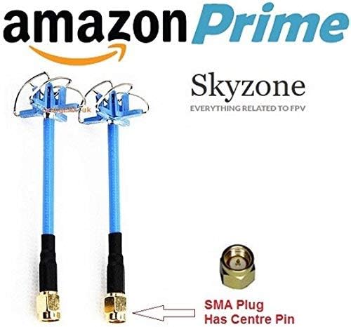 ORX Skyzone 5.8GHz 4-Leaf Clover FPV Antenna RHCP Tx / Rx Pair - SMA Plug (Has pin)