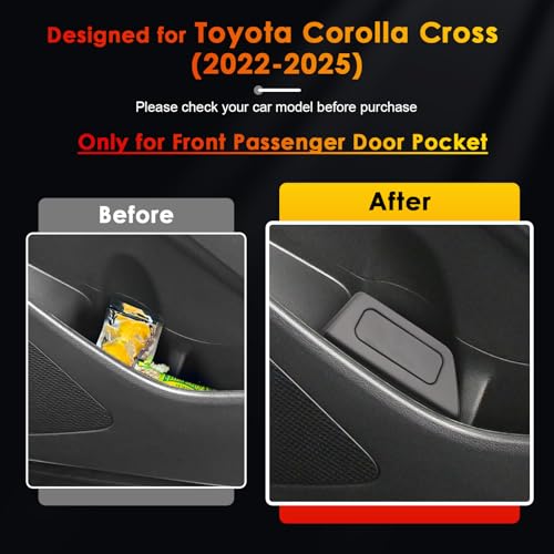 Image of for Corolla Cross Trash Can for 2022-2025 Toyota Corolla Cross Small Car Trash Bin for Side Front Right Door Mini Trash Garbage Bin w /Lid for Toyota Accessories (Corolla Cross Right Side)