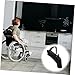 HAPINARY Sturdy Electric Wheelchair Footrest Plate Holder Rack Mount Adjustable Footrest Fixing Part for Wheelchair Replacement Suitable for Disabled and Elderly Users
