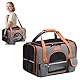 PETCUTE Transportbox Katze und Hunde,Katzentransportbox mit Abnehmbare Matte,Faltbare Atmungsaktiv Katzentasche mit Reflektierender Streifen,Verstellbarer Schultergurt,Airline Genehmigt