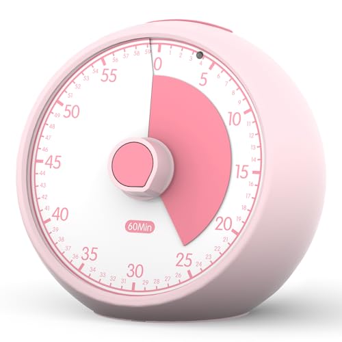 Conchstar ビジュアルタイマー 子ども用 - 時間が見える 無音カウントダウンタイマー ADHD・自閉症のお子様の 家庭学習・学校に (ピンク)のサムネイル