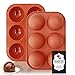 Walfos Moule en silicone demi-sphère moyenne, 2 paquets de moules de cuisson en silicone demi-sphère pour la fabrication de chocolat, gâteau, gelée, mousse de dôme