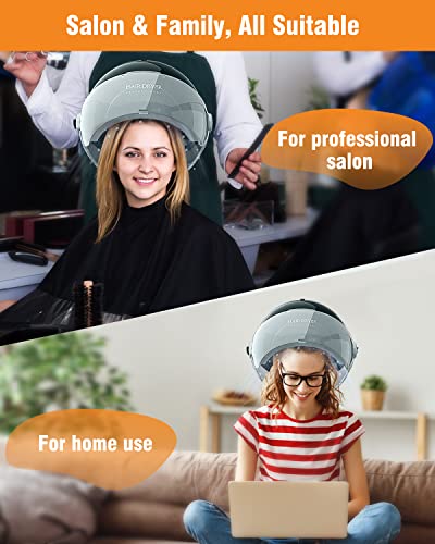 Colliford Ionic Hooded Hair Dryer, 1875W Professional Height Adjustable Standing Hair Dryer Bonnet With 3 Temperature Settings, Portable Salon Dryer With Rolling Wheels For Home & Hairstylist #TOP4