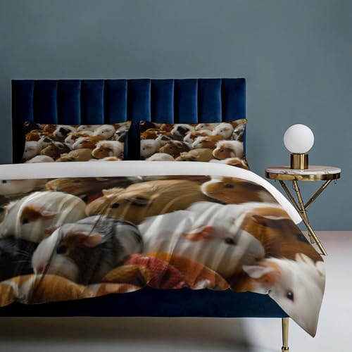 Ropa de cama infantil con diseño de conejillo de indias de microfibra 8