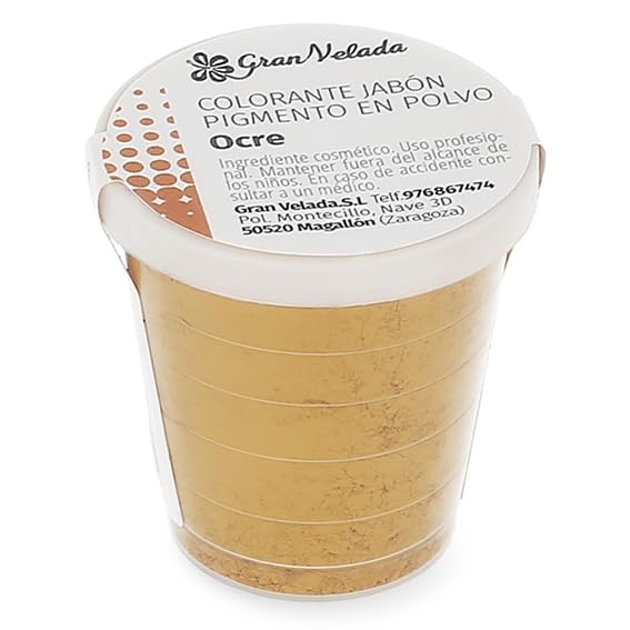 Pigmento en Polvo Ocre para Jabón | 500 cc