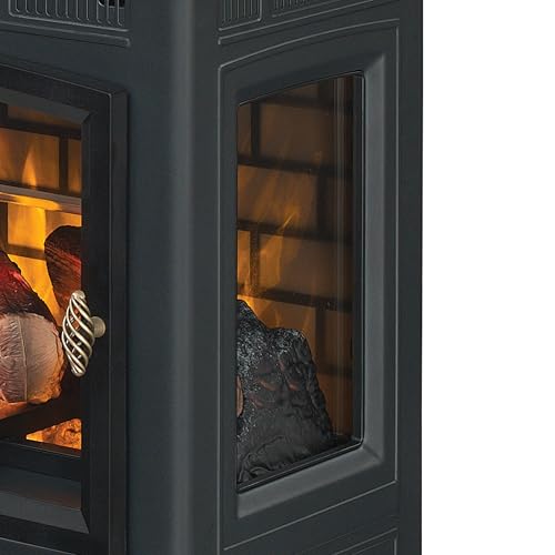 duraflame Freestanding Electric Fireplace Stove Heater with 3D Flame Effect for 1,000 Sq. Ft. Room, Black - Image 6