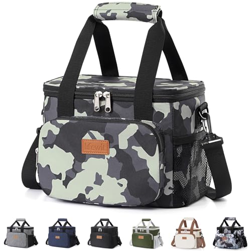 Lifewit Medium Lunch Bag, Insulated Lunch Box, Soft Cooler Cooling Tote for Adult Men Women,...