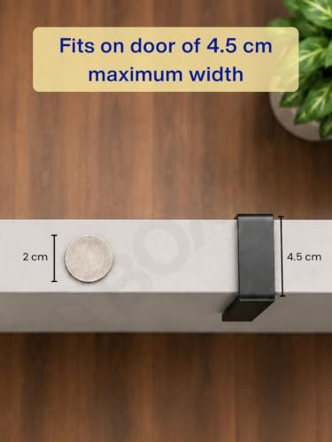 Image of BOXJOY 12 Hook Over The Door Hanger | Wall Hanging Metal Hook Cloth Hangers