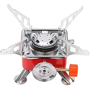 Aravli Camping Stove Gas Stove Folding Furnace Portable Square-Shaped Gas Butane Burner Camping Picnic Folding Stove Camping Hiking Picnic Cookout Stainless Steel Portable Furnace 2800W Butane Burner