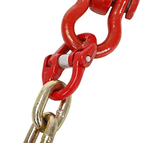 Acylph 2 Ton Snatch Block With G70 Chain - Heavy Duty Pulley Block With Swivel Hook - 3" Sheave For Winching, Towing, And Recovery #TOP4