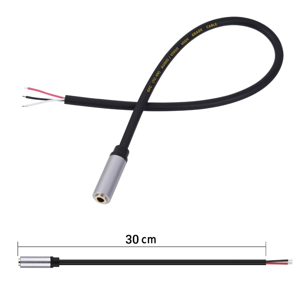 Câble TRS femelle 3,5 mm vers câble nu pour la restauration des écouteurs
