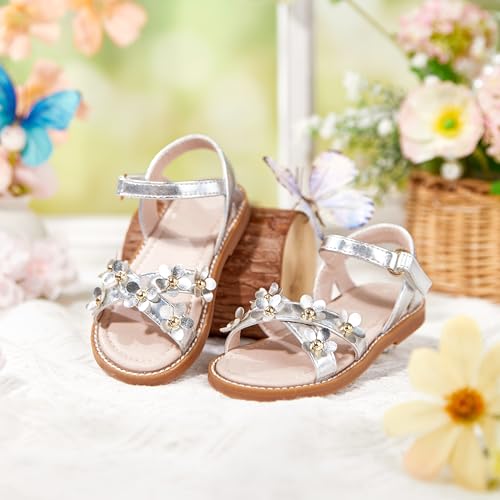 Image of Kiderence Toddler Girls Sandals Little Girls Kids Summer Shoes Toddler Sandals