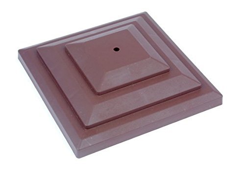Linic Products UK Made, Pack of 5 Dark Brown Plastic Fence Post Caps for a 4" (100mm) Fence Post, Rot Proof. (GT0048). Free UK Postage