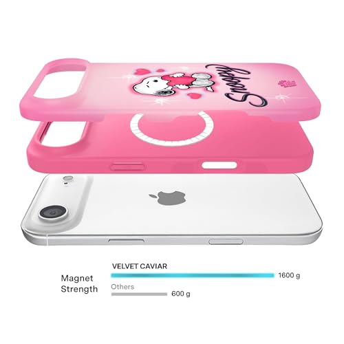 Coque iPhone 17 Air Velvet Caviar Snoopy Be Mine compatible MagSafe