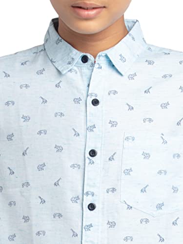 Image of Under Fourteen Only Solid Regular Fit Shirts for Boys