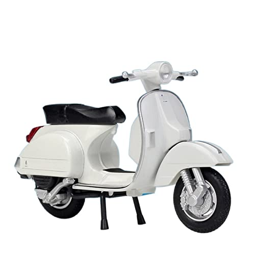 Modelo de motocicleta Vespa scooter coleccionable a escala 1:18 en color blanco PX clásico