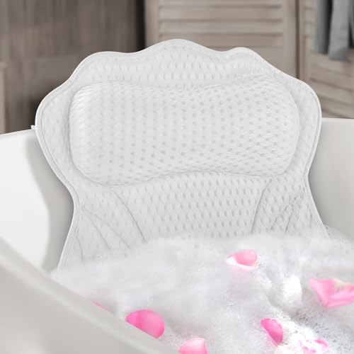 Bath Pillow Ergonomic Luxury Bathtub Pillow with Head,Neck, Shoul...