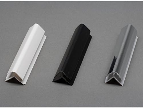 Decor Cladding Centre PVC External Corner 10mm Shower Wall Multi-Panel Fixing Trim Silver White & Black (White)