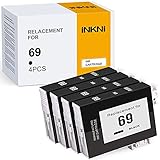 INKNI Remanufactured Ink Cartridge Replacement for Epson 69 T069 High Yield for Workforce 610 500...