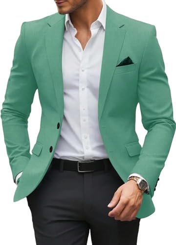 Men's Suit Blazer Lightweight Two Botton Sport Coat Blazer Solid Casual Slim fit Jackets for Men