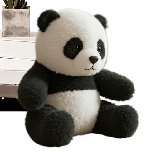 Genérico Peluches de panda para crianças - peluche realista de panda para secretária | de mesa, decoração colecionável para prateleiras quarto sala de estar estudo berçário