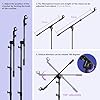 BILIONE Tripod Boom Sheet Microphone Stand, Featuring Metal Extendable Adjustable Boom Arm and Storage Bag, Suitable for Performances, Speeches, Singing and Outdoor #2