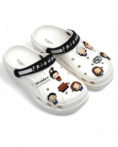 Image of SVAAR x Friends Men's Stylish Clogs with Authentic Friends Charms and Adjustable Back Strap