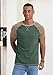 QIXING Herren T-Shirt aus Baumwolle Kurzarm Rundhals Sommer T Shirt Leicht Regular Fit Atmungsaktiv Casual Oberteile(B03 VG Grün, L)