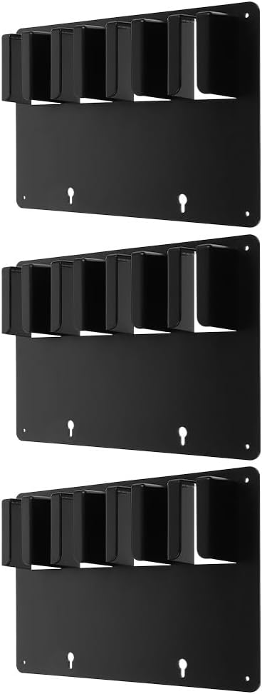 Didiseaon 3pcs Hair Trimmer Stand Barber Clipper Organizer Support Black Hairdressing Tool Holder Bathroom Comb Storage Rack for Salon and Barbershop Use