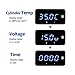IPUDIS Motorcycle Tachometer Gauge Moto 3 in 1 Cylinder Head Temperature Volt Time Automatic Brightness Adjust for NMAX LED Digital Display Square Meter