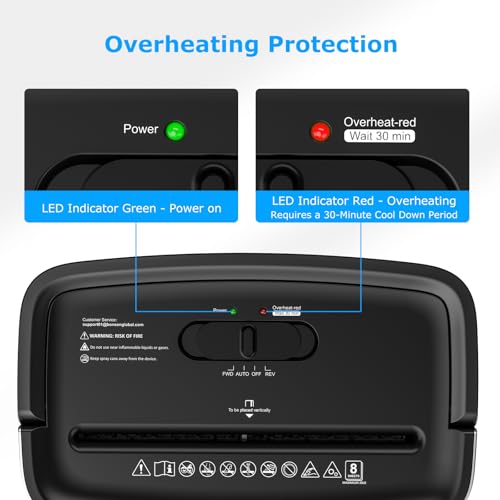 bonsen shredder for home office 4 gallons 8-sheet cross cut credit card shredder small paper shredder for home use high security level p-4 etl certification s3101